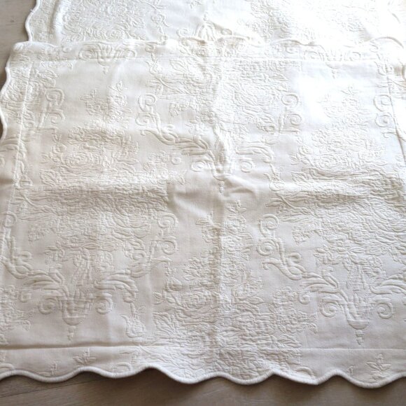 JCP Home Matelassé Quilted Pillow Shams 2 Standard Made in Portugal Pale Yellow - Picture 2 of 15